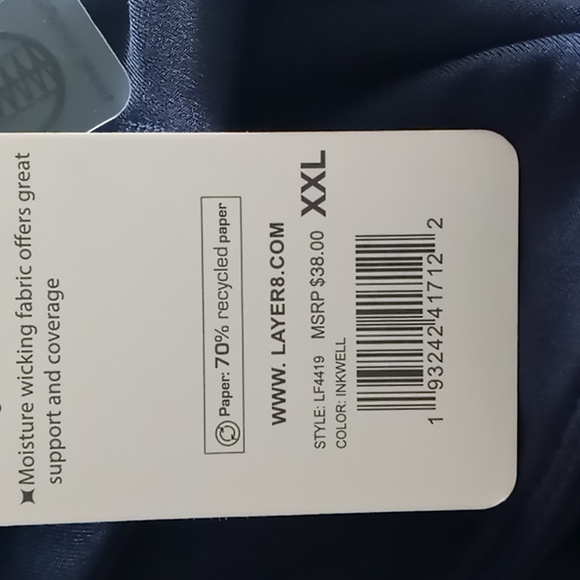 NWT Layers8 Blue reflective detail Qwick Dry leggings - Picture 10 of 10